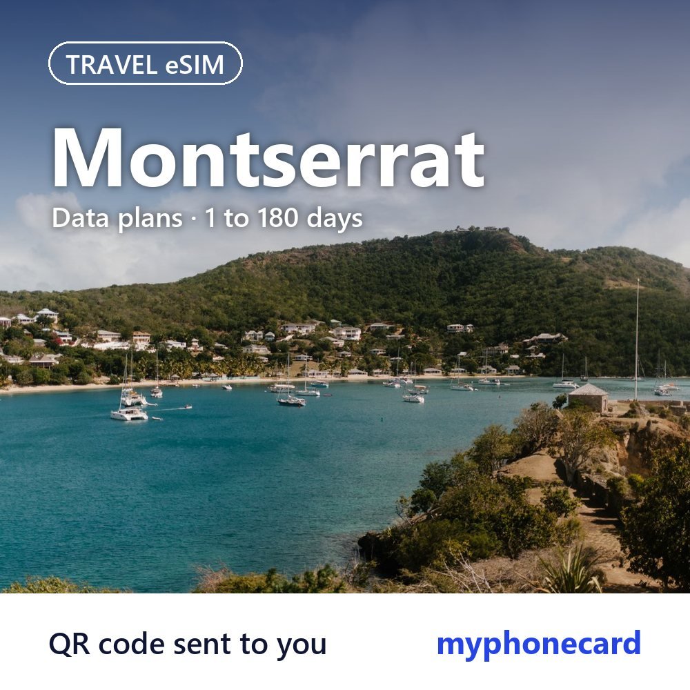 Montserrat Travel eSIM – Data Plans from 1 to 180 Days