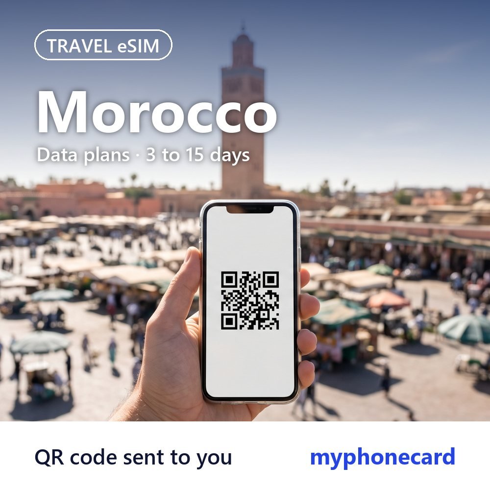 Morocco Travel eSIM – Data Plans from 3 to 15 Days