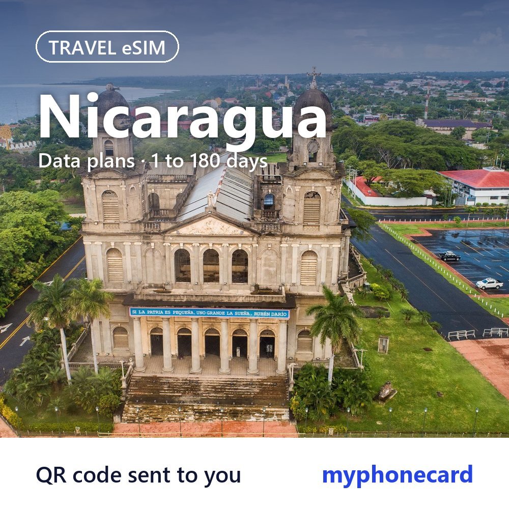Nicaragua Travel eSIM – Data Plans from 1 to 180 Days