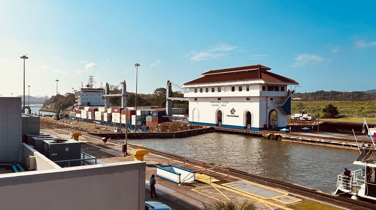 Miraflores Locks on the Panama Canal
