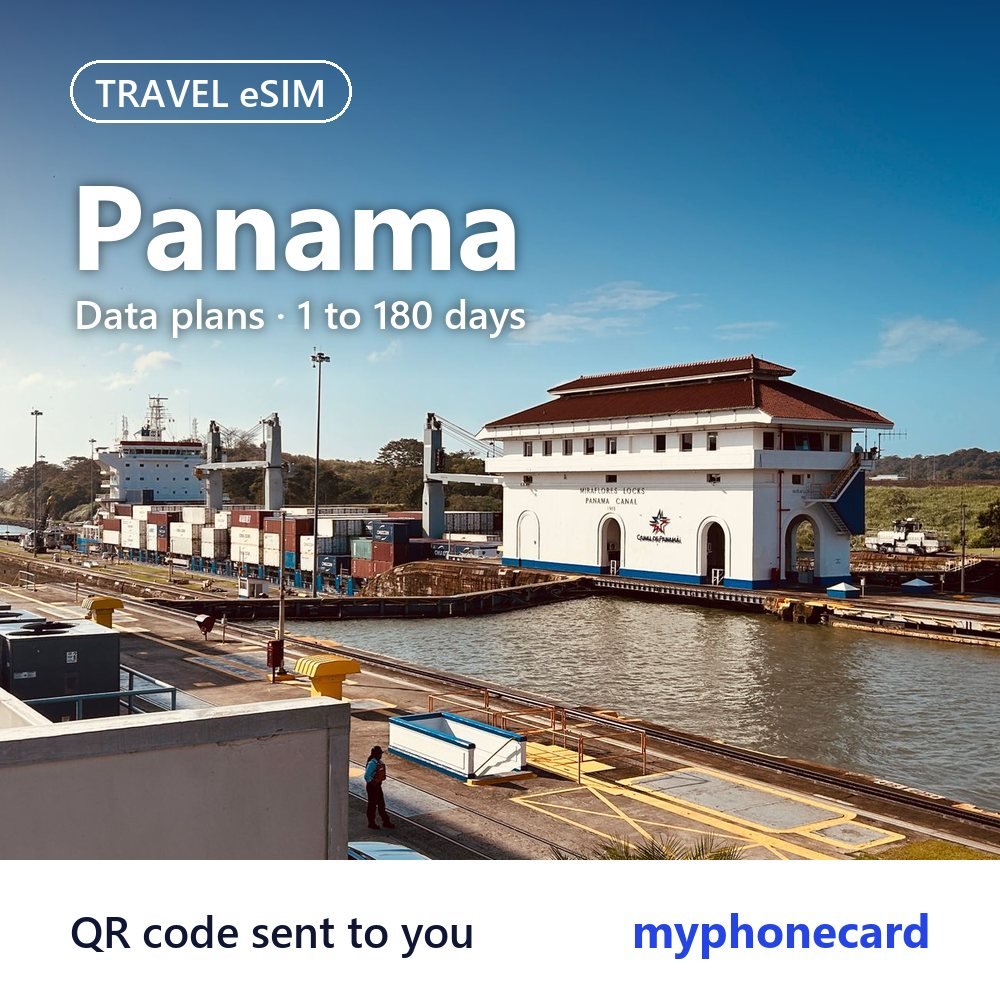Panama Travel eSIM – Data Plans from 1 to 180 Days