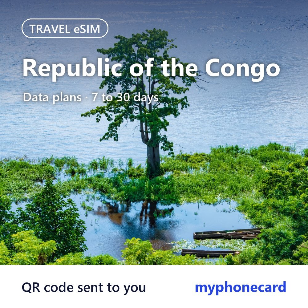 Republic of the Congo Travel eSIM – Data Plans from 7 to 30 Days