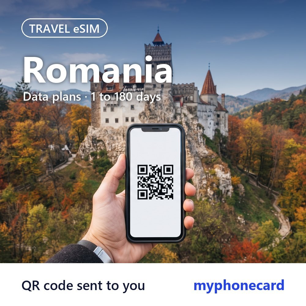 Romania Travel eSIM – Data Plans from 1 to 180 Days