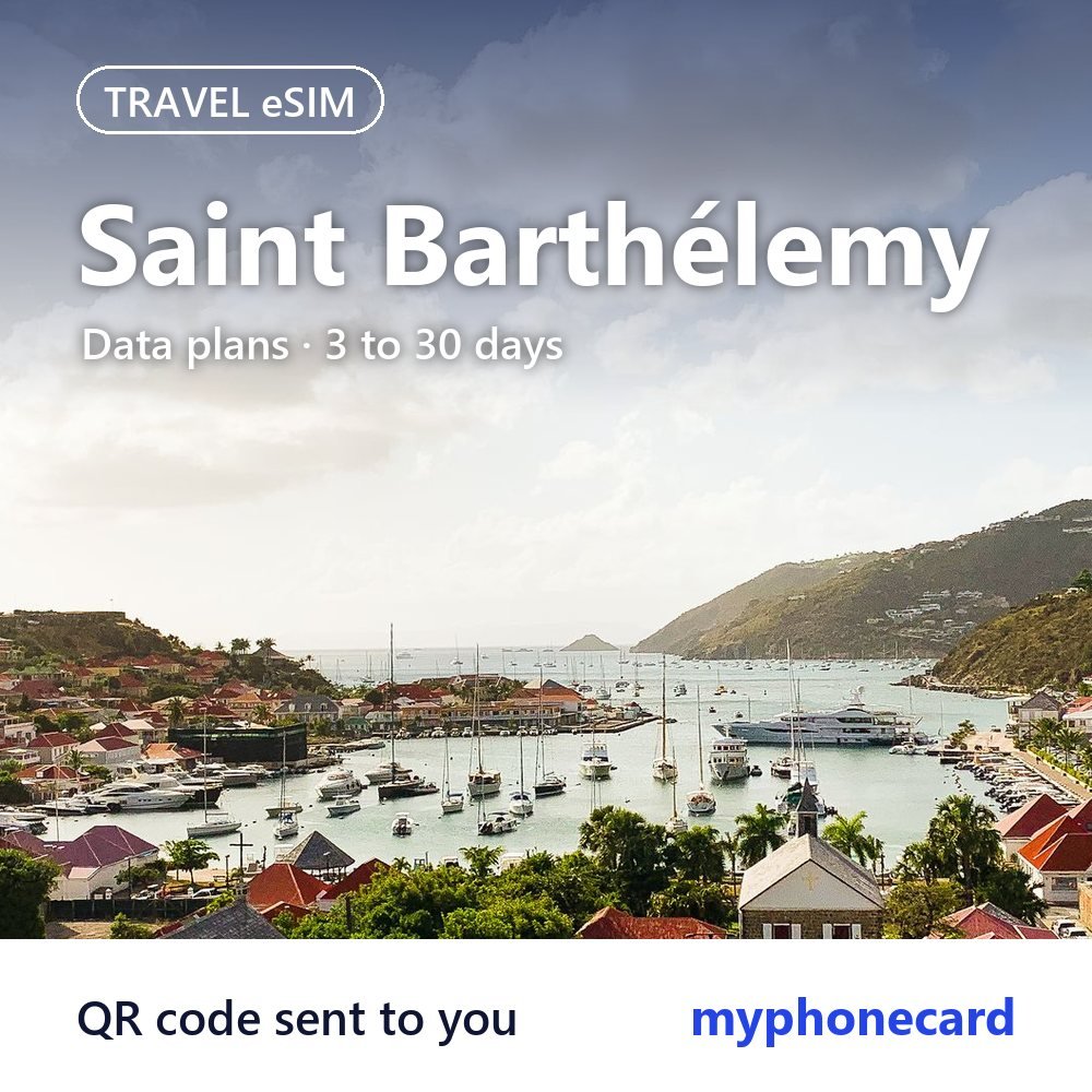 Saint Barthélemy Travel eSIM – Data Plans from 3 to 30 Days