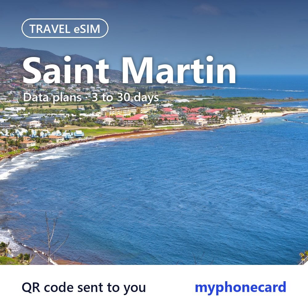 Saint Martin Travel eSIM – Data Plans from 3 to 30 Days