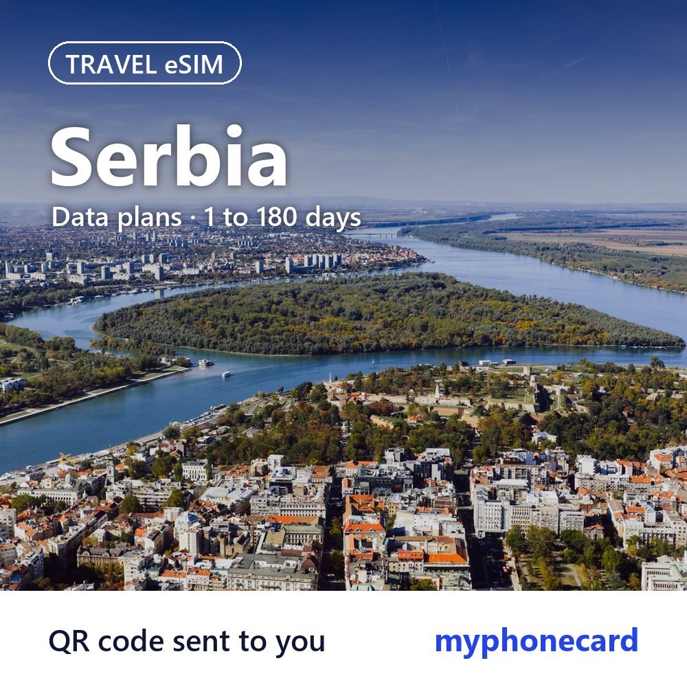 Serbia Travel eSIM – Data Plans from 1 to 180 Days