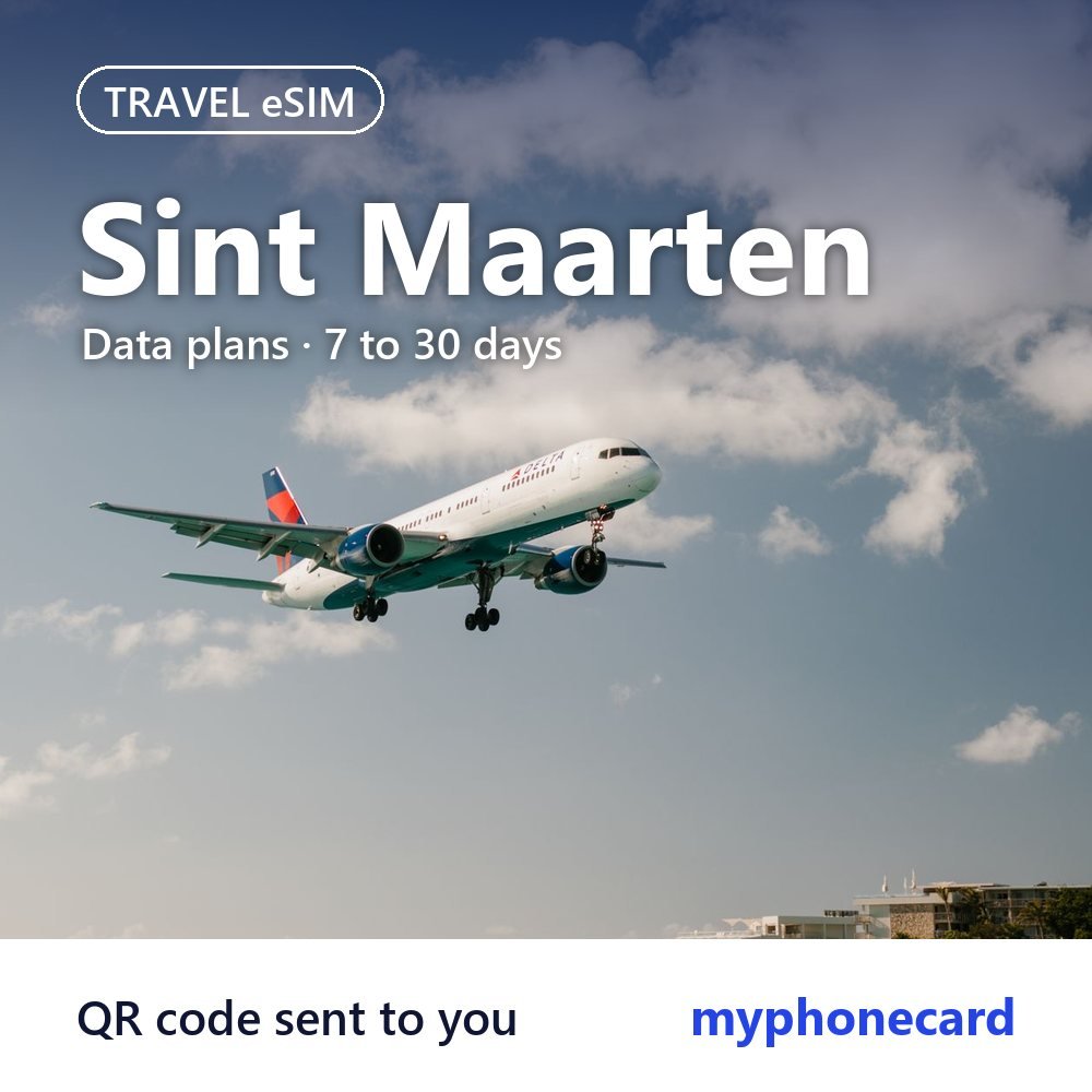 Sint Maarten Travel eSIM – Data Plans from 7 to 30 Days