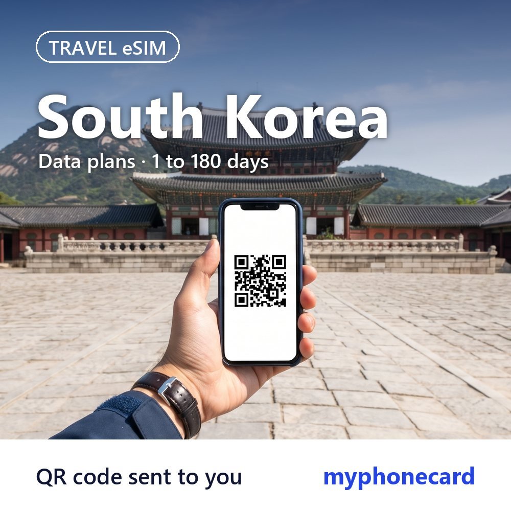 South Korea Travel eSIM – Data Plans from 1 to 180 Days