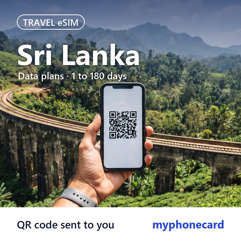 Sri Lanka Travel eSIM – Data Plans from 1 to 180 Days