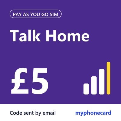 Talk Home Mobile Pay As You Go SIM + £5 Credit