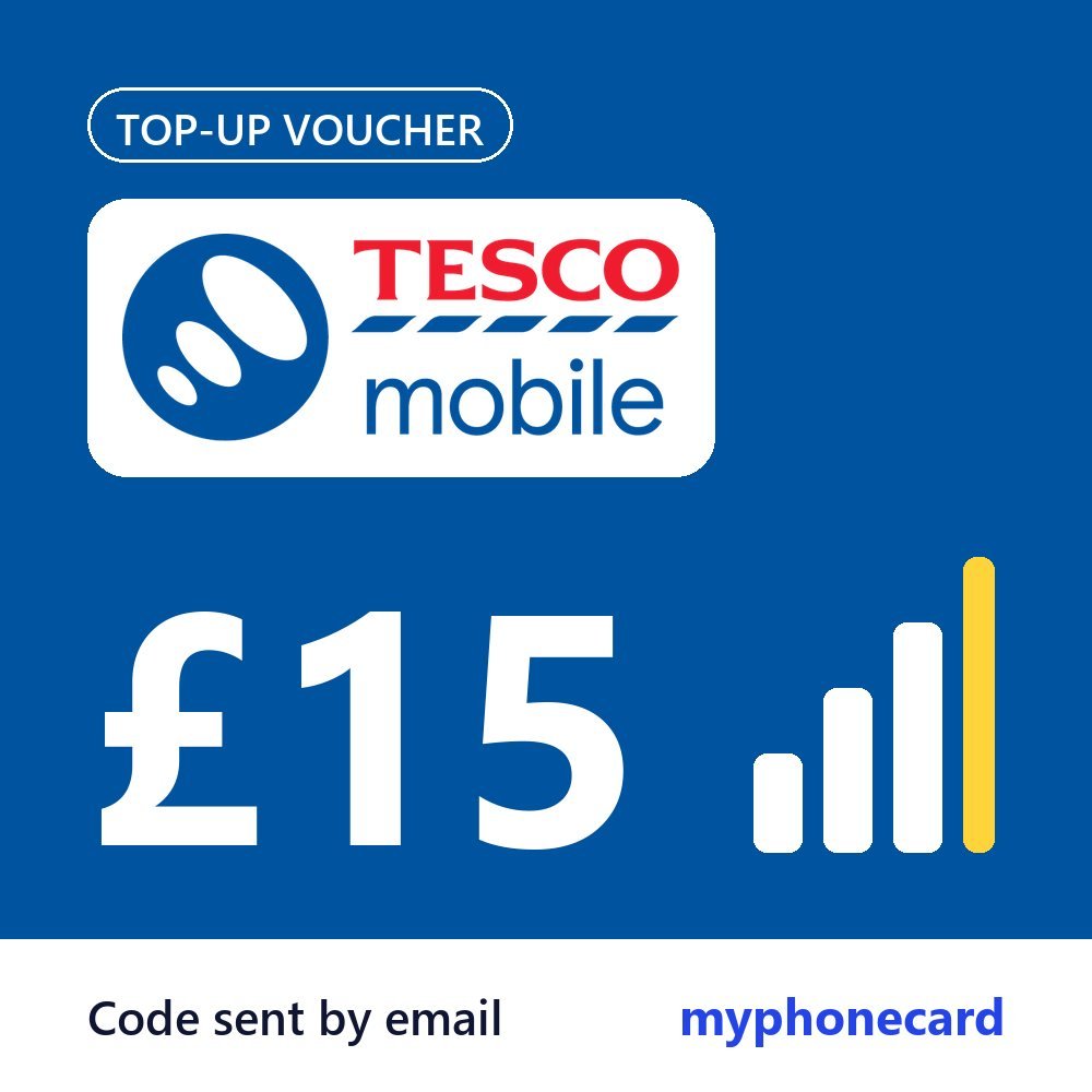 Tesco Mobile £15 Topup Voucher