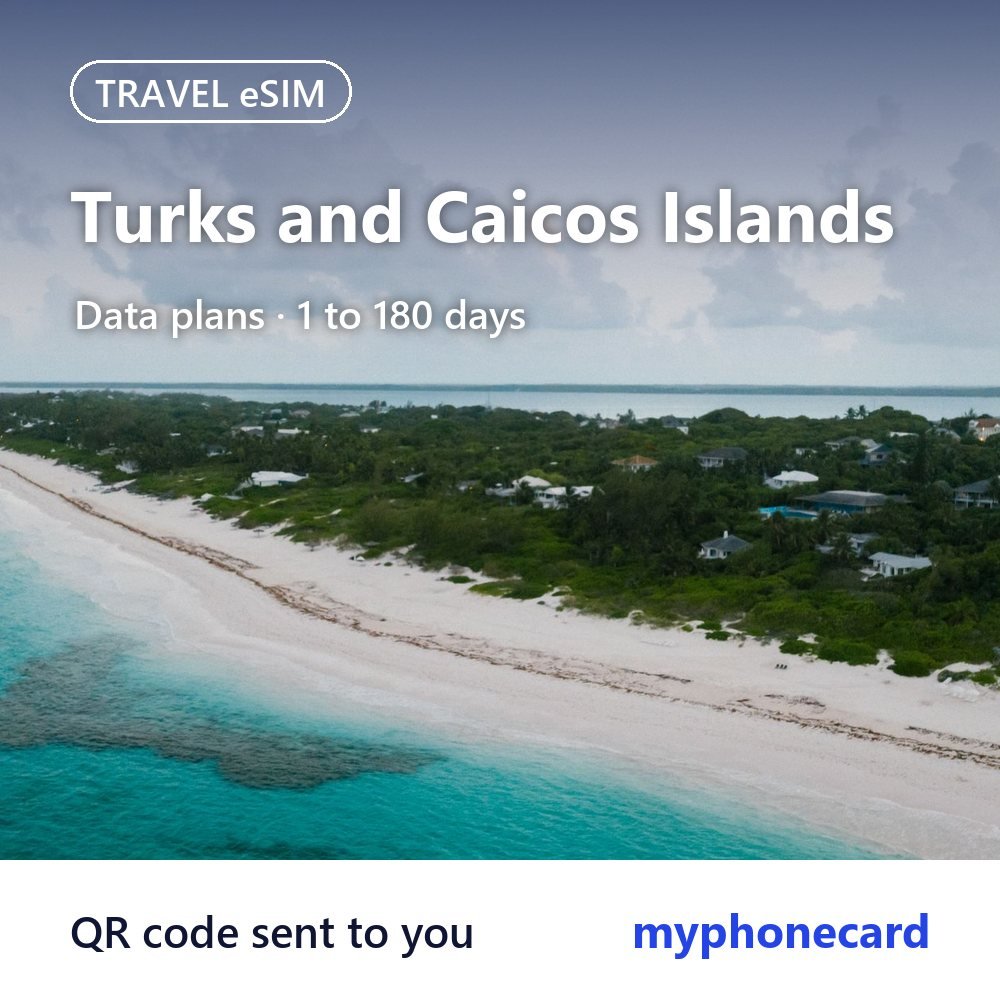 Turks and Caicos Islands Travel eSIM – Data Plans from 1 to 180 Days
