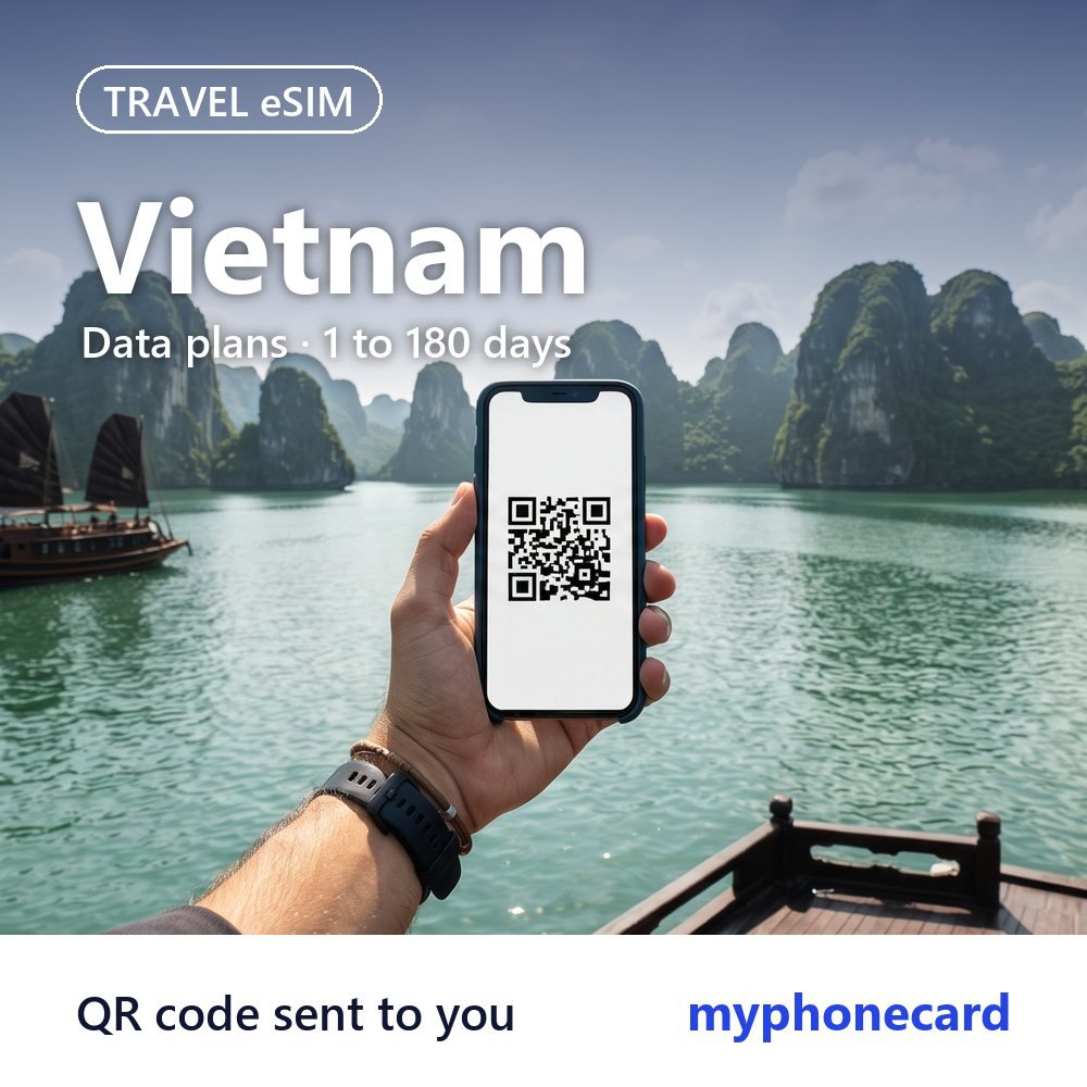 Vietnam Travel eSIM – Data Plans from 1 to 180 Days