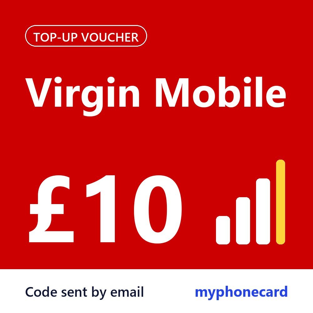 Virgin Mobile £10 Topup Voucher