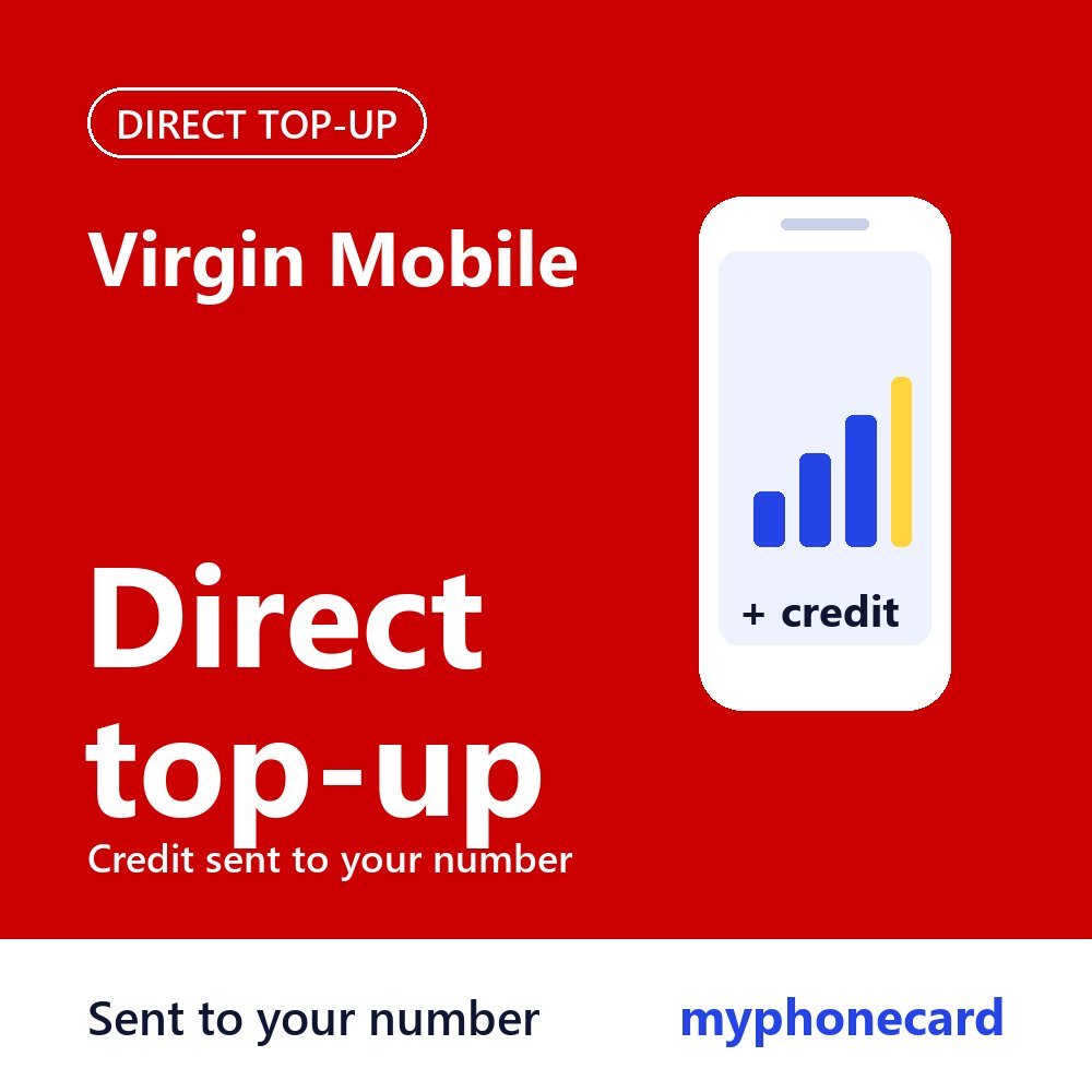 Virgin Mobile Direct Top Up – Credit Sent to Your Number