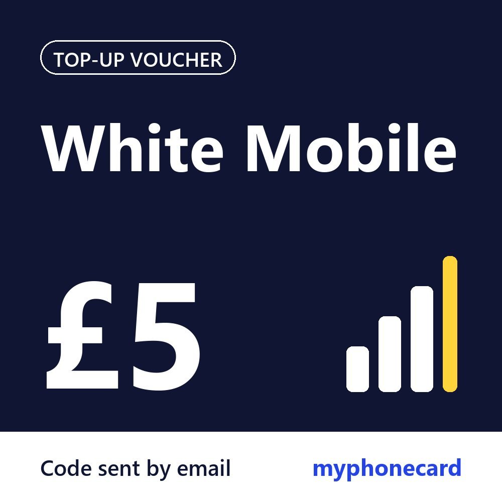 White Mobile £5 Topup Voucher