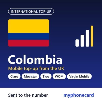 Colombia mobile top-up from the UK