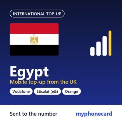 Egypt mobile top-up from the UK