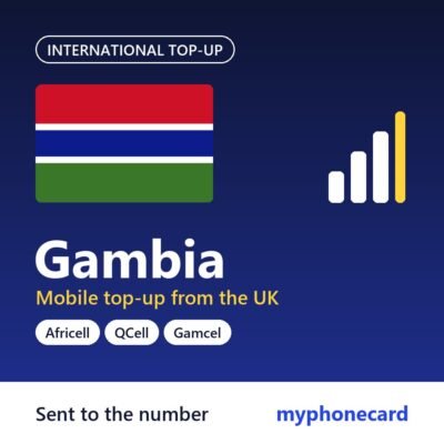 Gambia mobile top-up from the UK