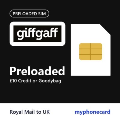giffgaff Preloaded SIM Card – £10 Credit or Goodybag
