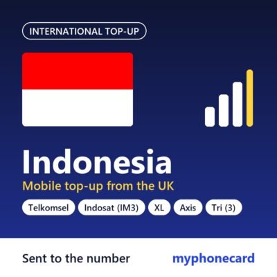Indonesia mobile top-up from the UK