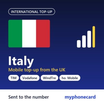 Italy mobile top-up from the UK