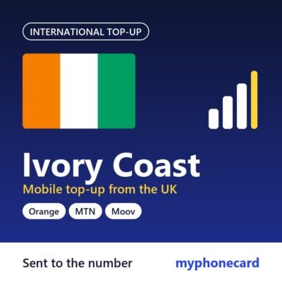 Ivory Coast mobile top-up from the UK