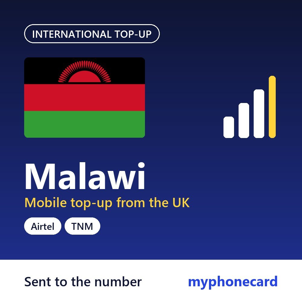 Malawi mobile top-up from the UK