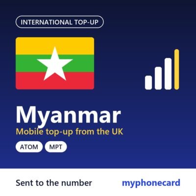 Myanmar mobile top-up from the UK