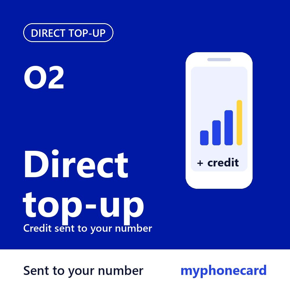 O2 Direct Top Up – Credit Sent to Your Number