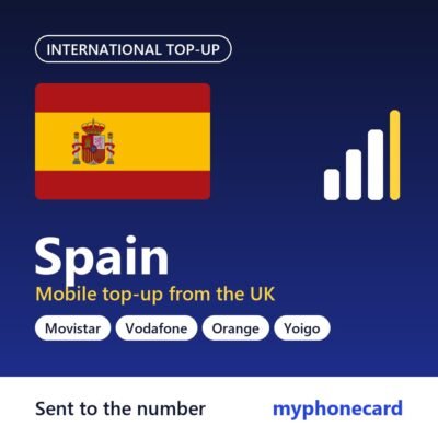 Spain mobile top-up from the UK