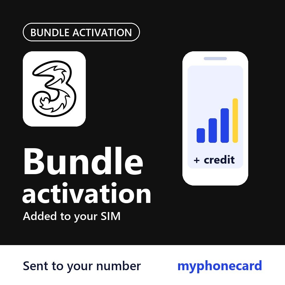 Three Bundle Activation – Add Data to Your SIM