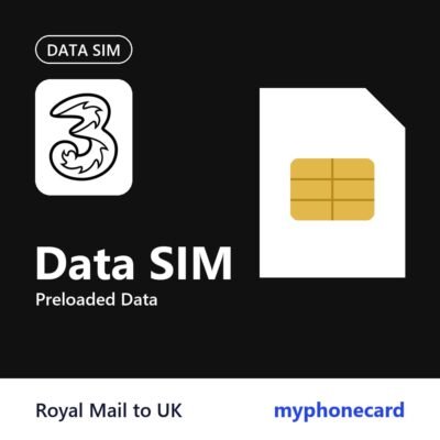 Three Data SIM Card – Preloaded Data