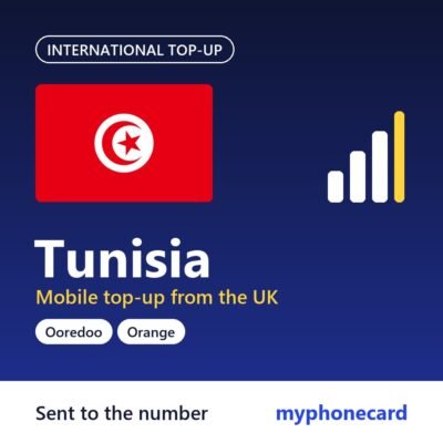 Tunisia mobile top-up from the UK