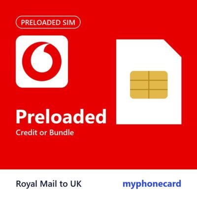 Vodafone Preloaded SIM Card – Credit or Bundle